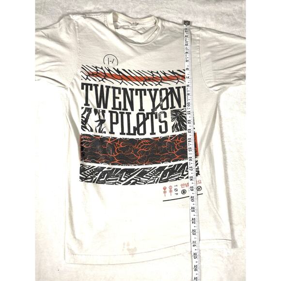 Twenty One Pilots Graphic Tee White Red Black Size M - Picture 4 of 5